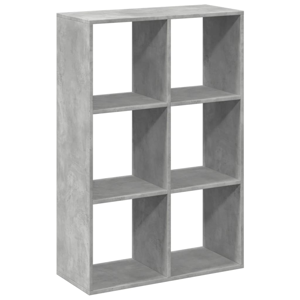 Sobna pregrada / regal za knjige sivi 69,5x29x103,5 cm drveni