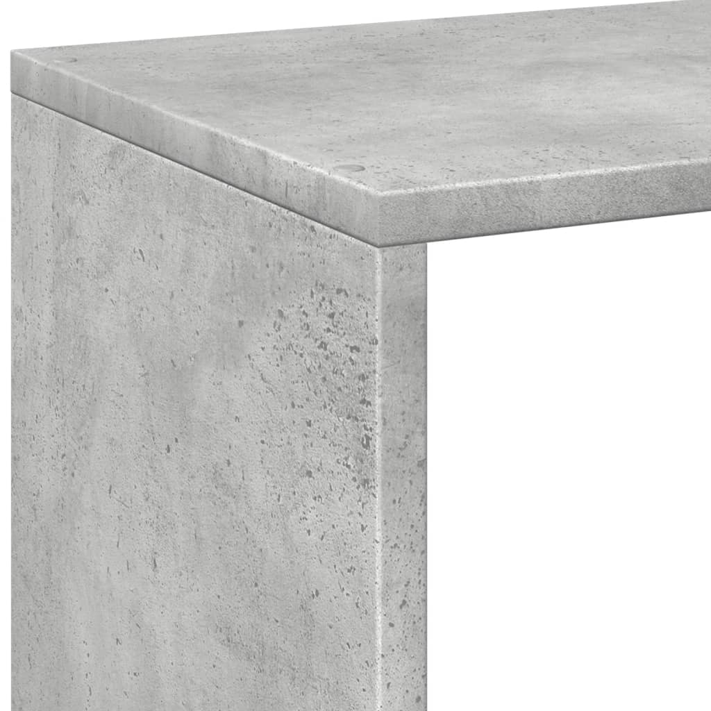 Sobna pregrada / regal za knjige sivi 69,5x29x103,5 cm drveni