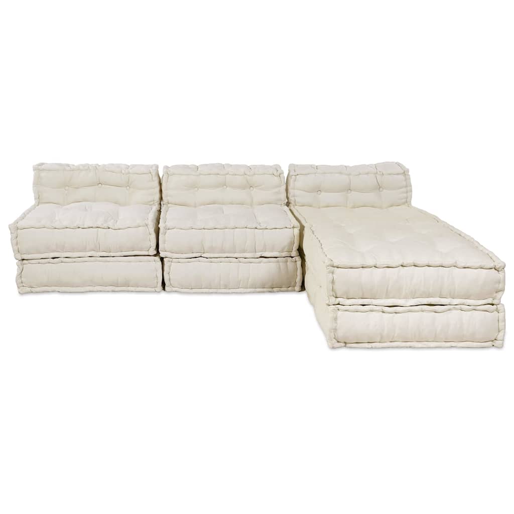 Modularna sofa 4 pcs Krem Tkanina