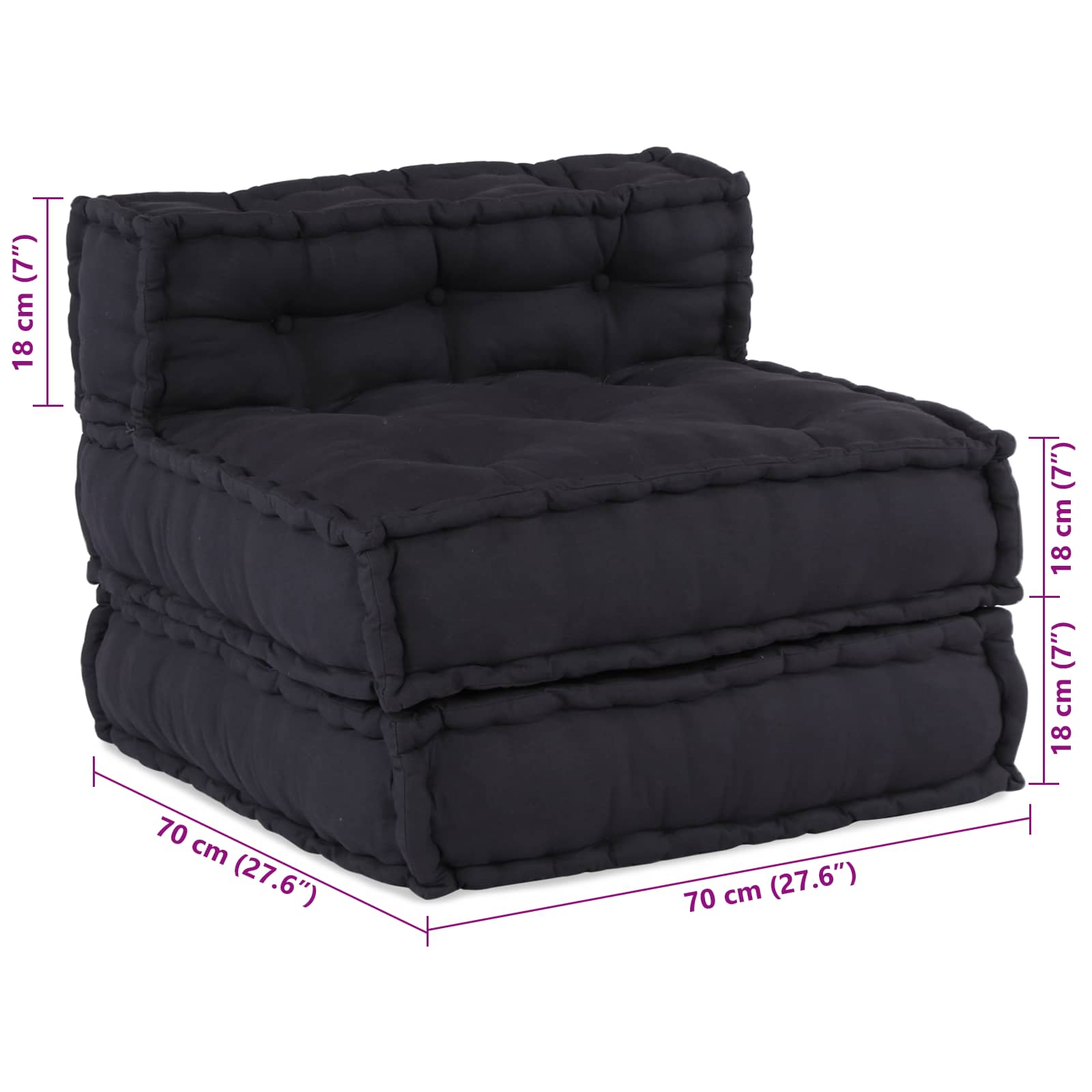 Modularna sofa 3 pcs Antracit Tkanina
