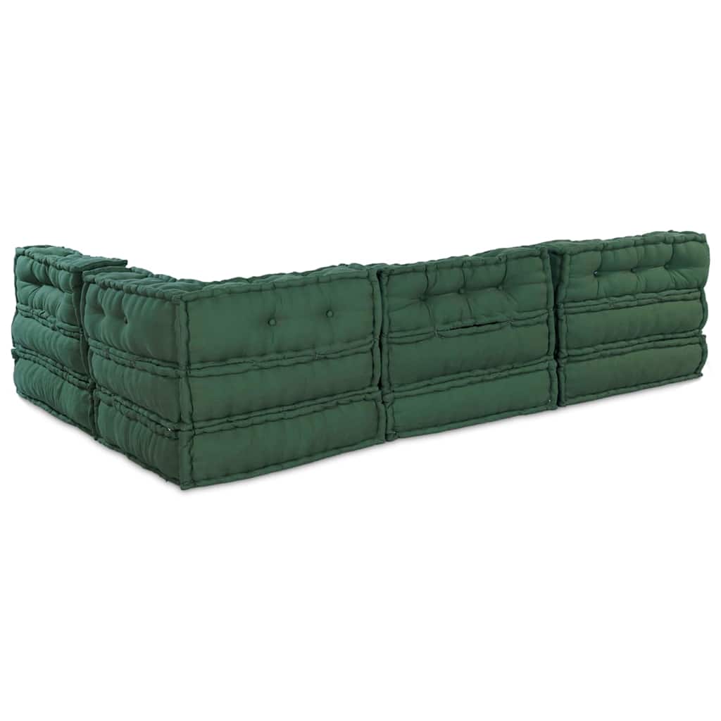 Modularna sofa 4 pcs Zelena Tkanina