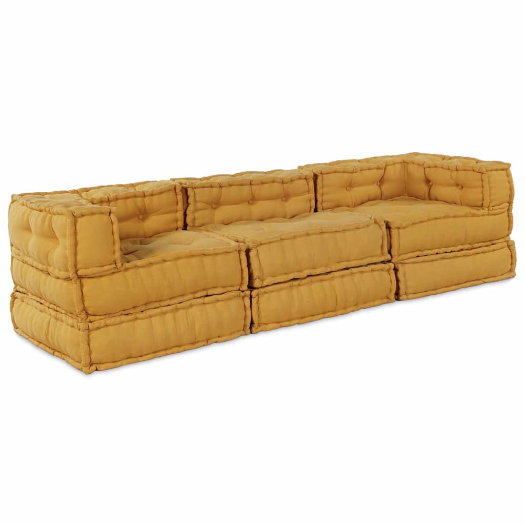 Modularna sofa 3 pcs Žuta Tkanina