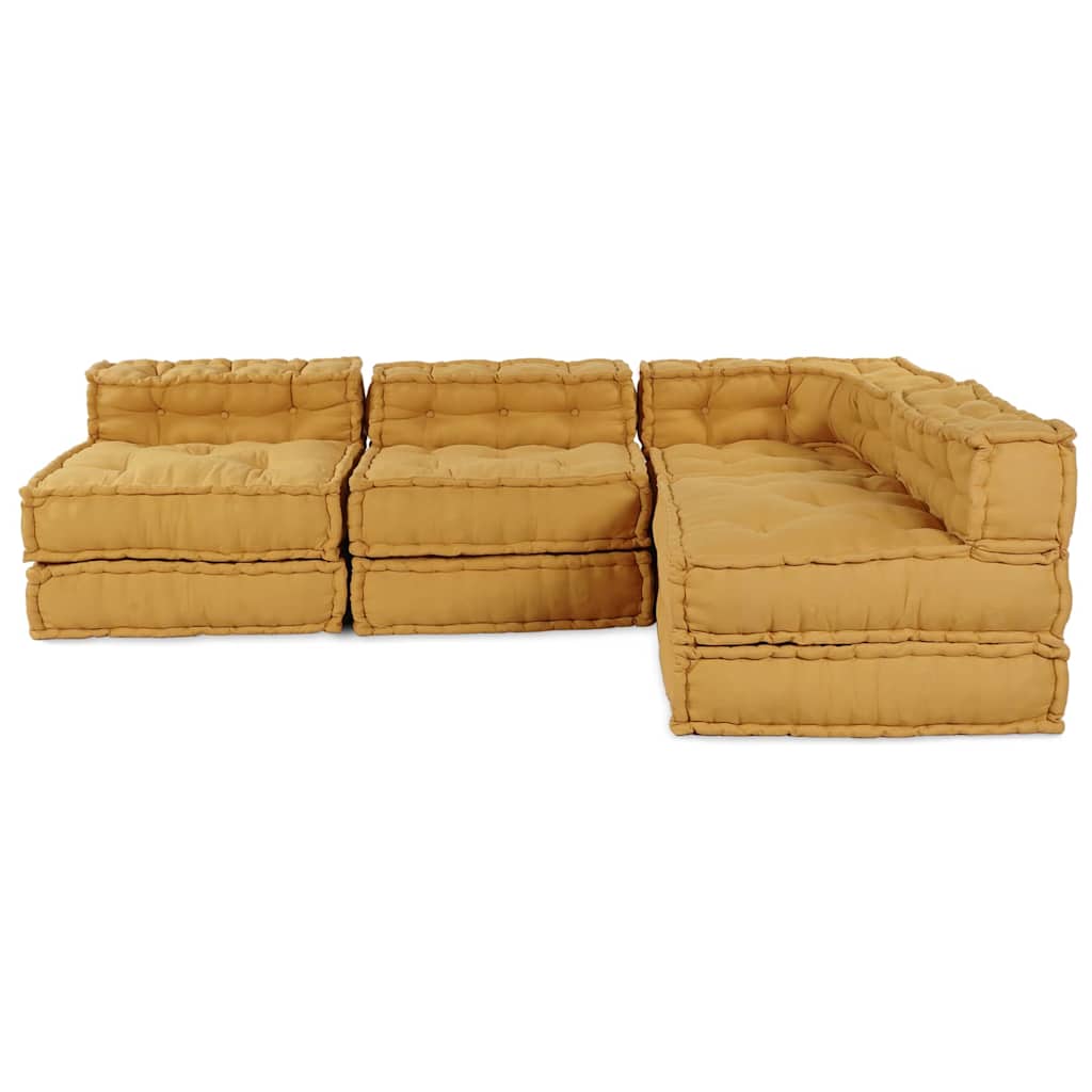 Modularna sofa 4 pcs Žuta Tkanina