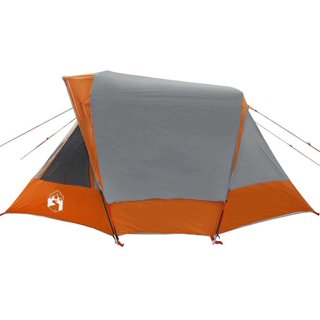 Šator za kampiranje Kabina za 4 osobe sivo-narančasta Vodootporna