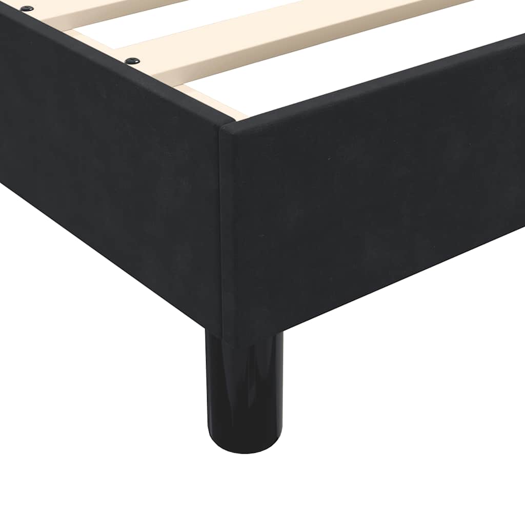 Krevet s boxspring oprugama bez madraca crni 180x220 cm baršun