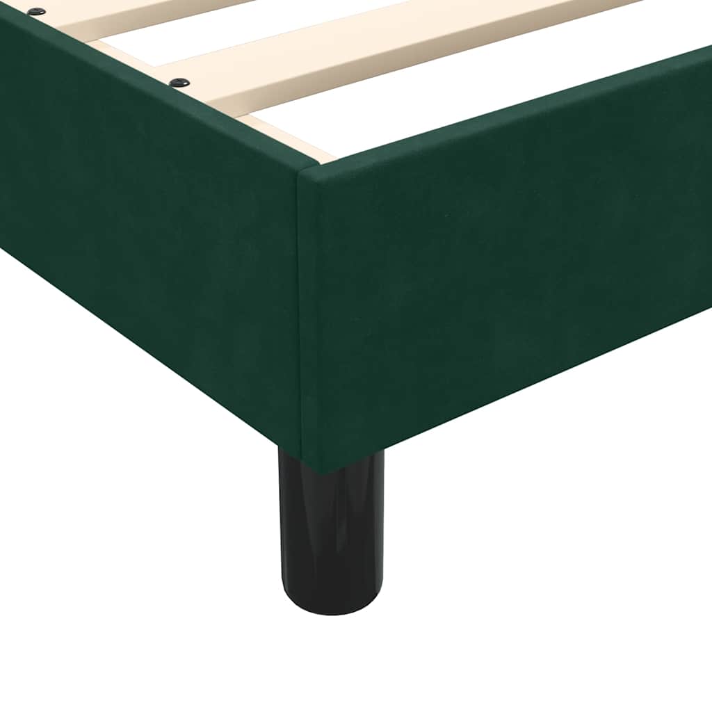 Krevet s boxspring oprugama bez madraca tamnozeleni 180x220 cm baršun