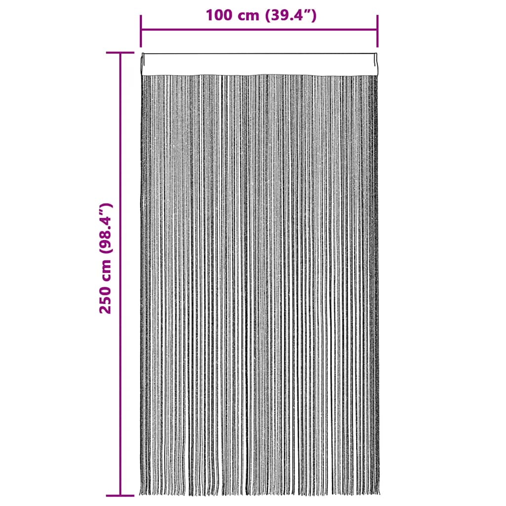 Zavjese od špage 2 kom svijetloplave 100x250 cm