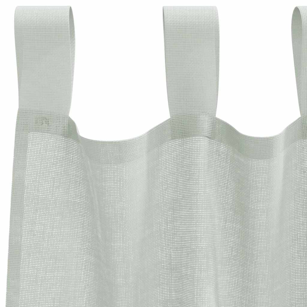 Voile zavjese s petljama 2 kom svijetlo sive 140x140 cm