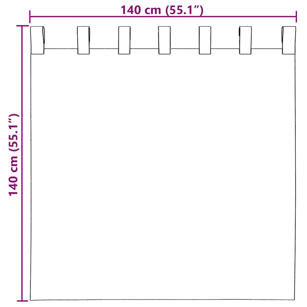 Voile zavjese s petljama 2 kom svijetlo sive 140x140 cm
