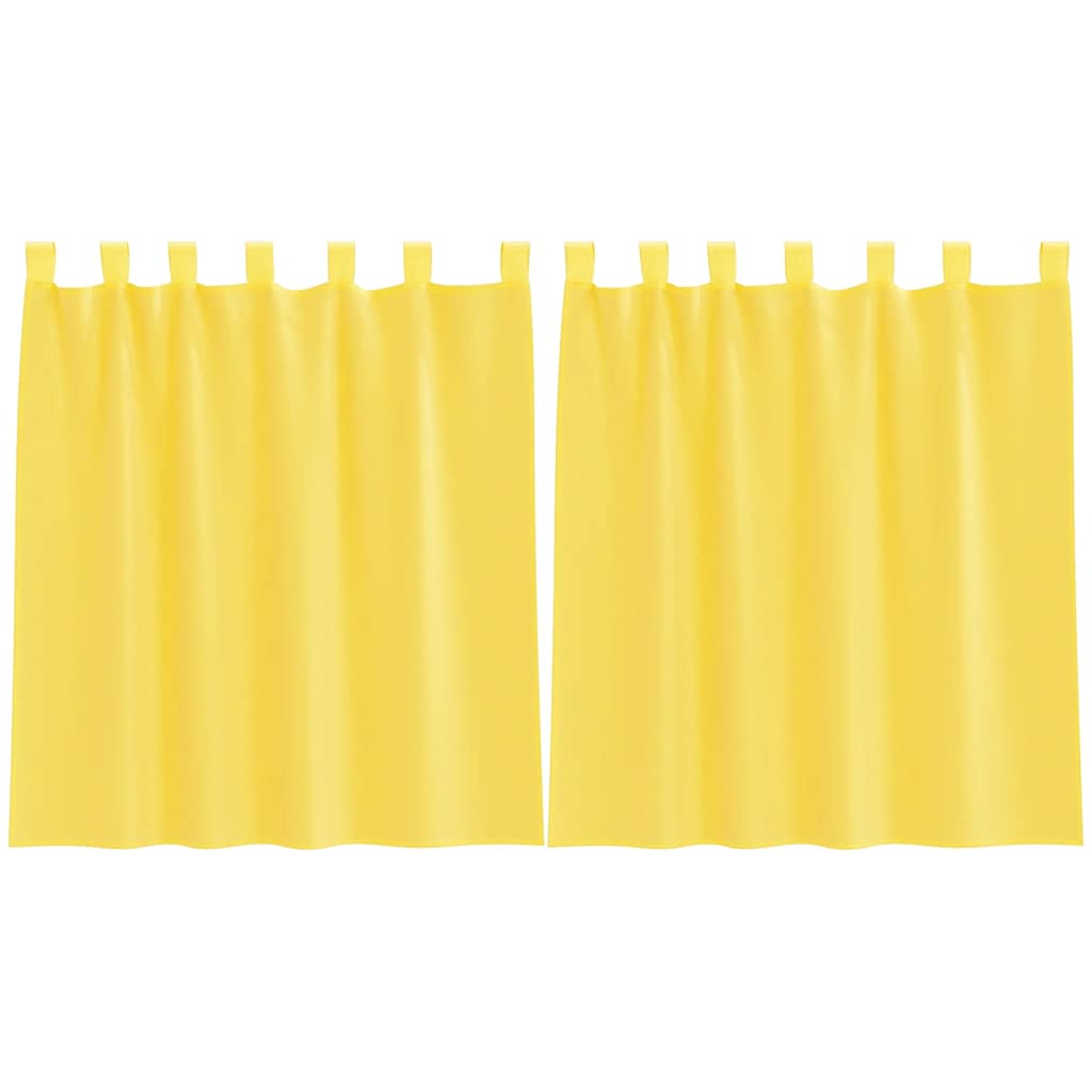 Voile zavjese s petljama 2 kom žute 140x140 cm