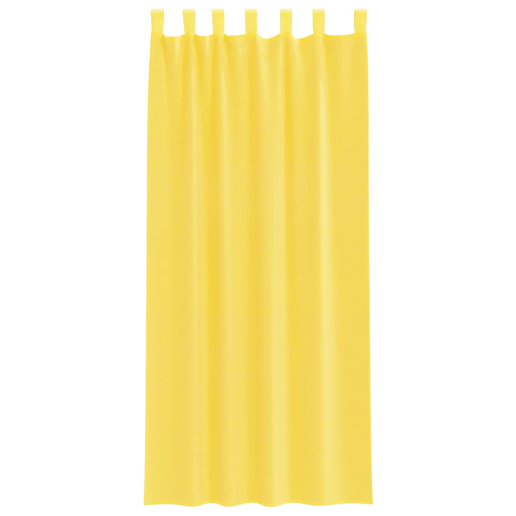 Voile zavjese s petljama 2 kom žute 140x245 cm