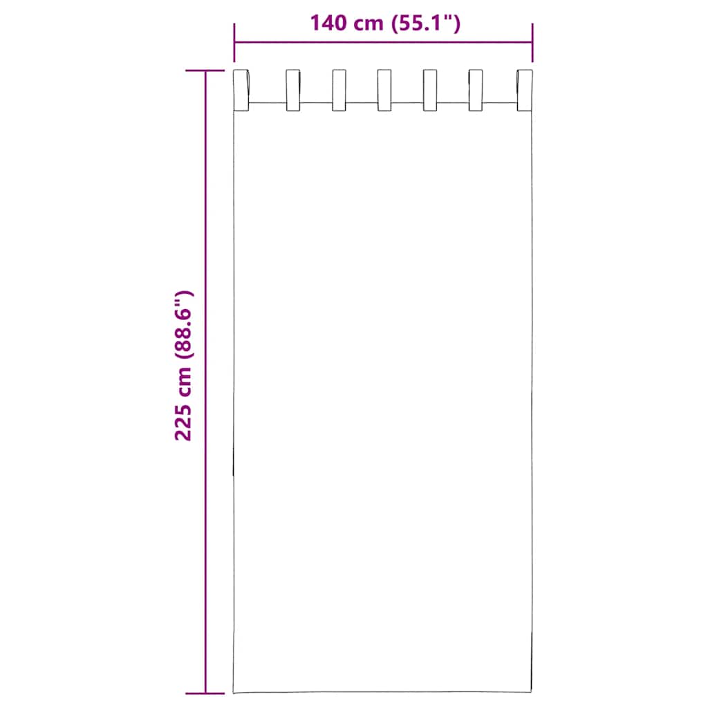Voile zavjese s petljama 2 kom. vinsko crvene 140x225 cm