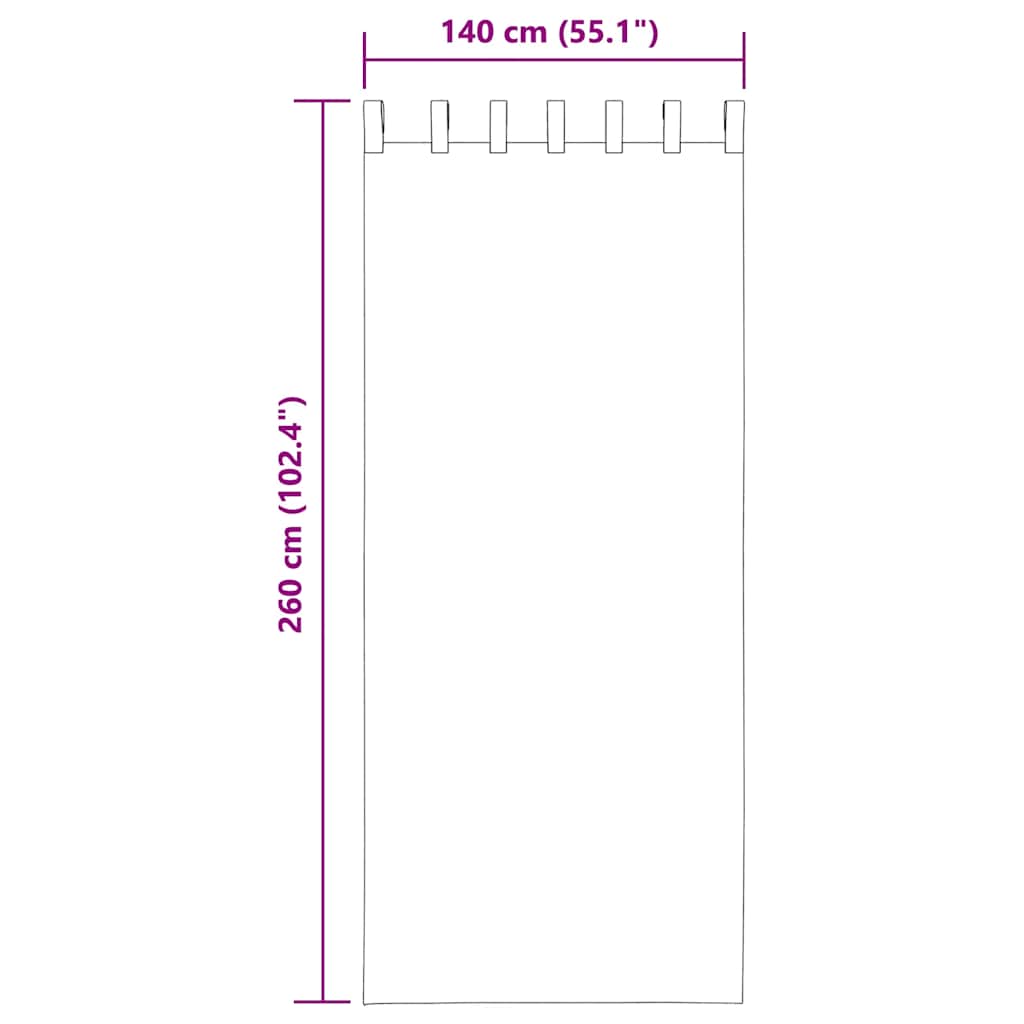 Voile zavjese s petljama 2 kom. vinsko crvene 140x260 cm