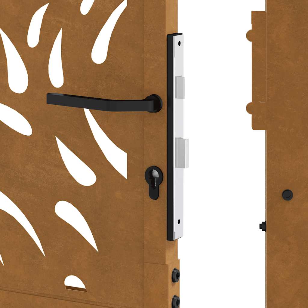 Vrtna vrata 100x100 cm Otporni čelik Dizajn plamena