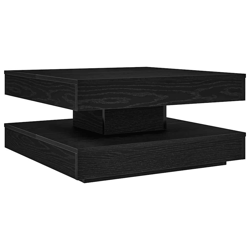 Klub stolić rotirajući za 360 stupnjeva crni 70x70x34,5 cm