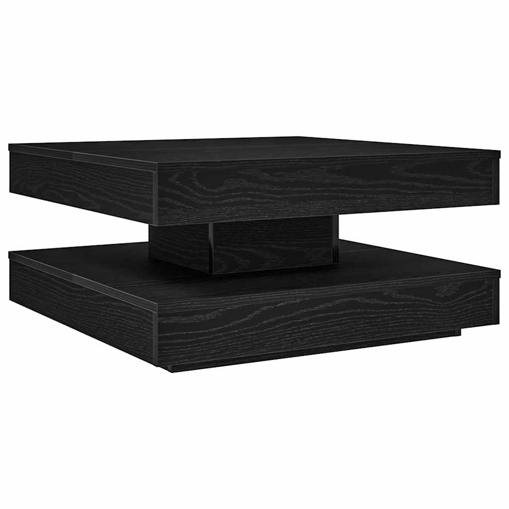 Klub stolić rotirajući za 360 stupnjeva crni 70x70x34,5 cm