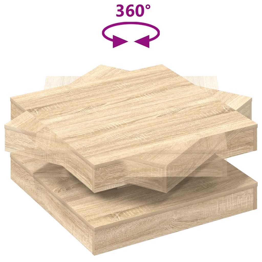 Klub stolić rotirajući za 360 stupnjeva, hrast Sonoma, 70x70x34,5 cm