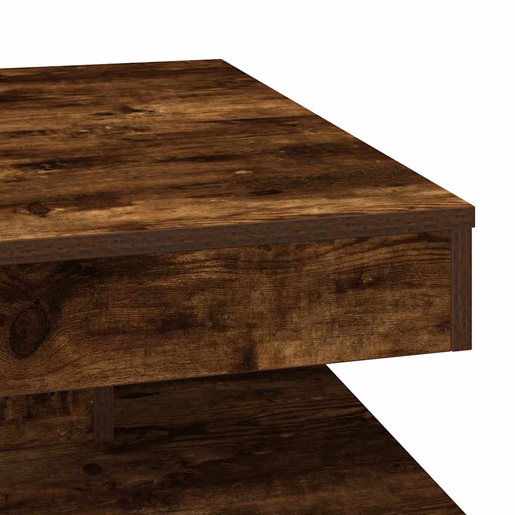Klub stolić rotirajući za 360 stupnjeva dimljeni hrast 70x70x34,5 cm