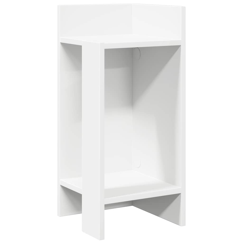 Pomoćni stolići 2 kom s policom bijeli 25,5x27x60 cm
