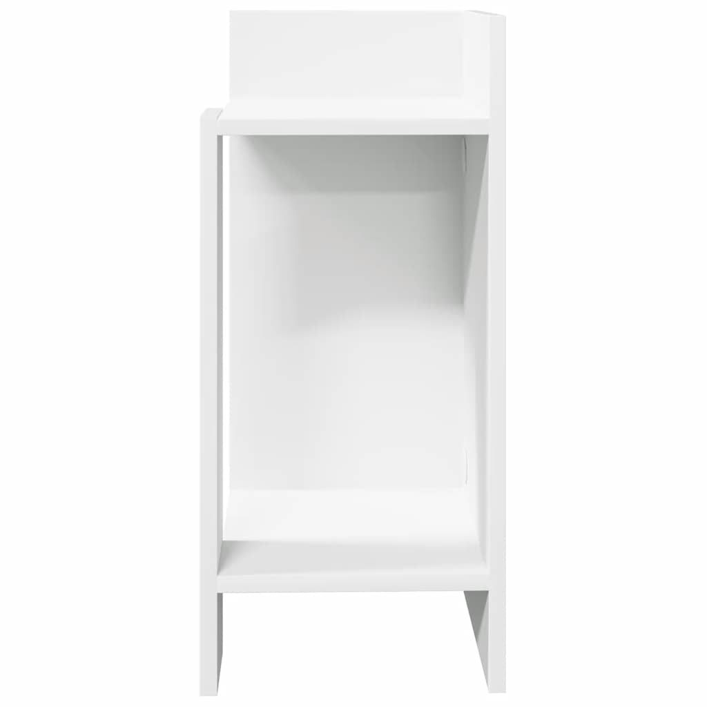 Pomoćni stolići 2 kom s policom bijeli 25,5x27x60 cm