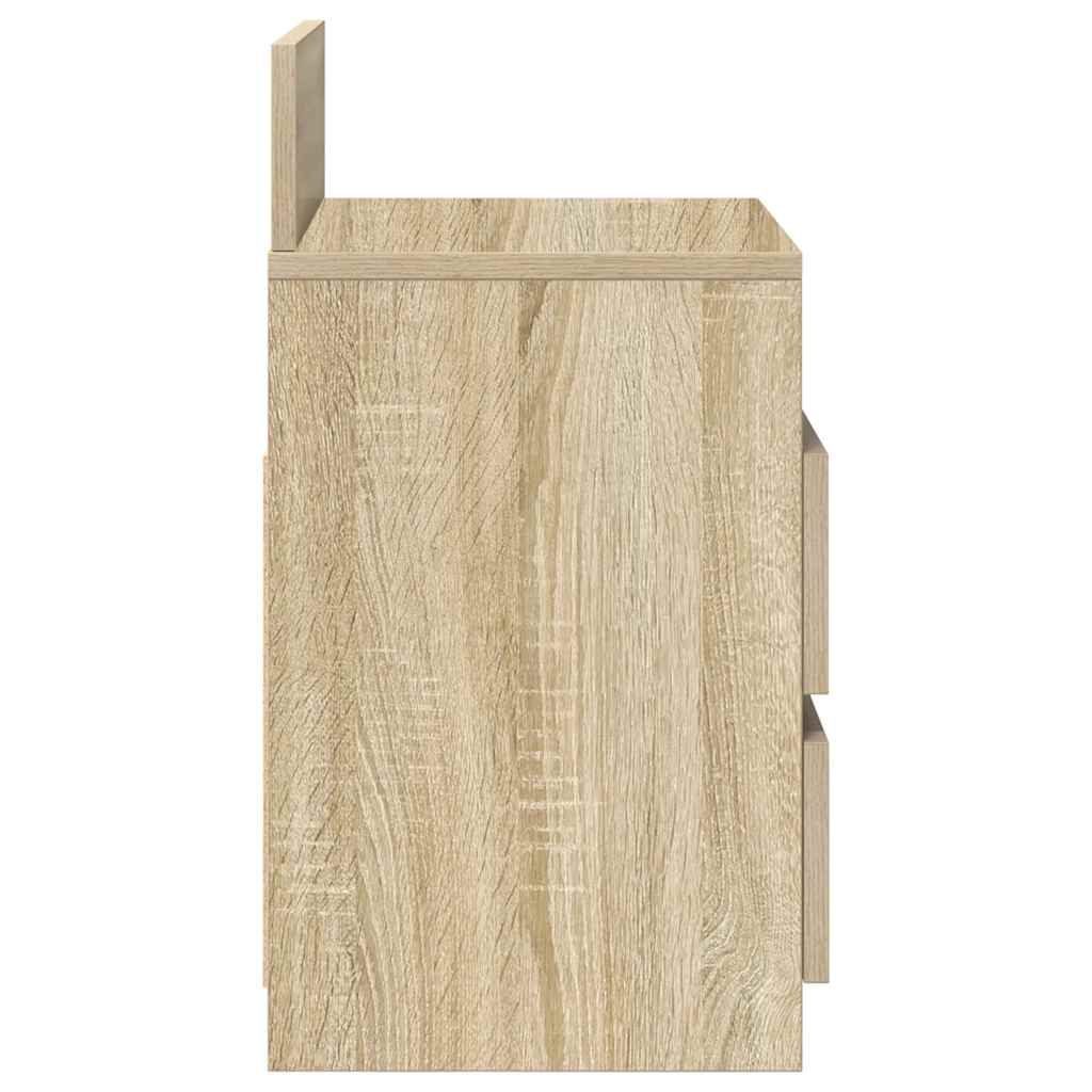 Noćni ormarići 2 kom s 2 ladice Sonoma hrast 40x33x60 cm