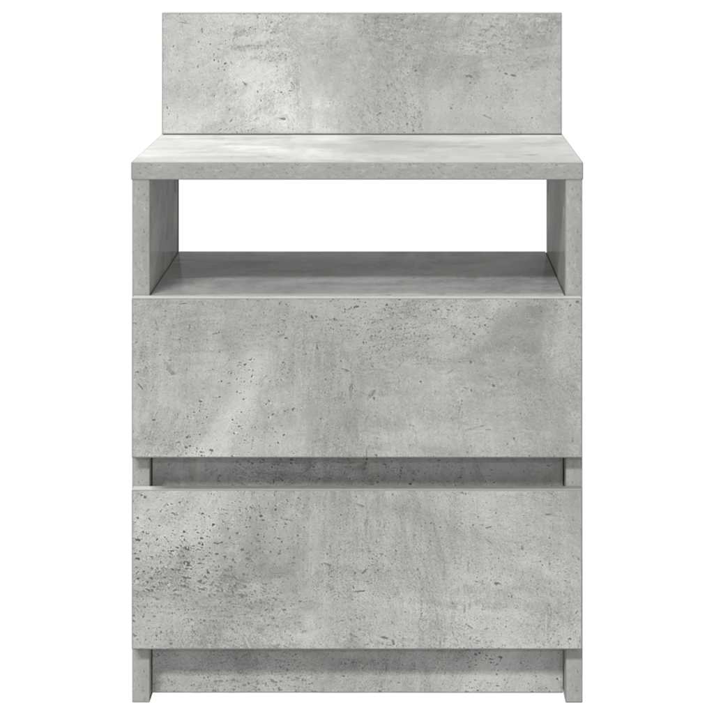 Noćni ormarići 2 kom s 2 ladice betonsko sive boje 40x33x60 cm