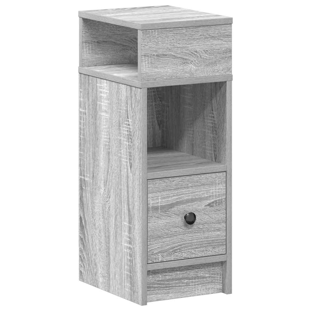 Noćni ormarići 2 kom s ladicama sivi Sonoma 25x31x66 cm