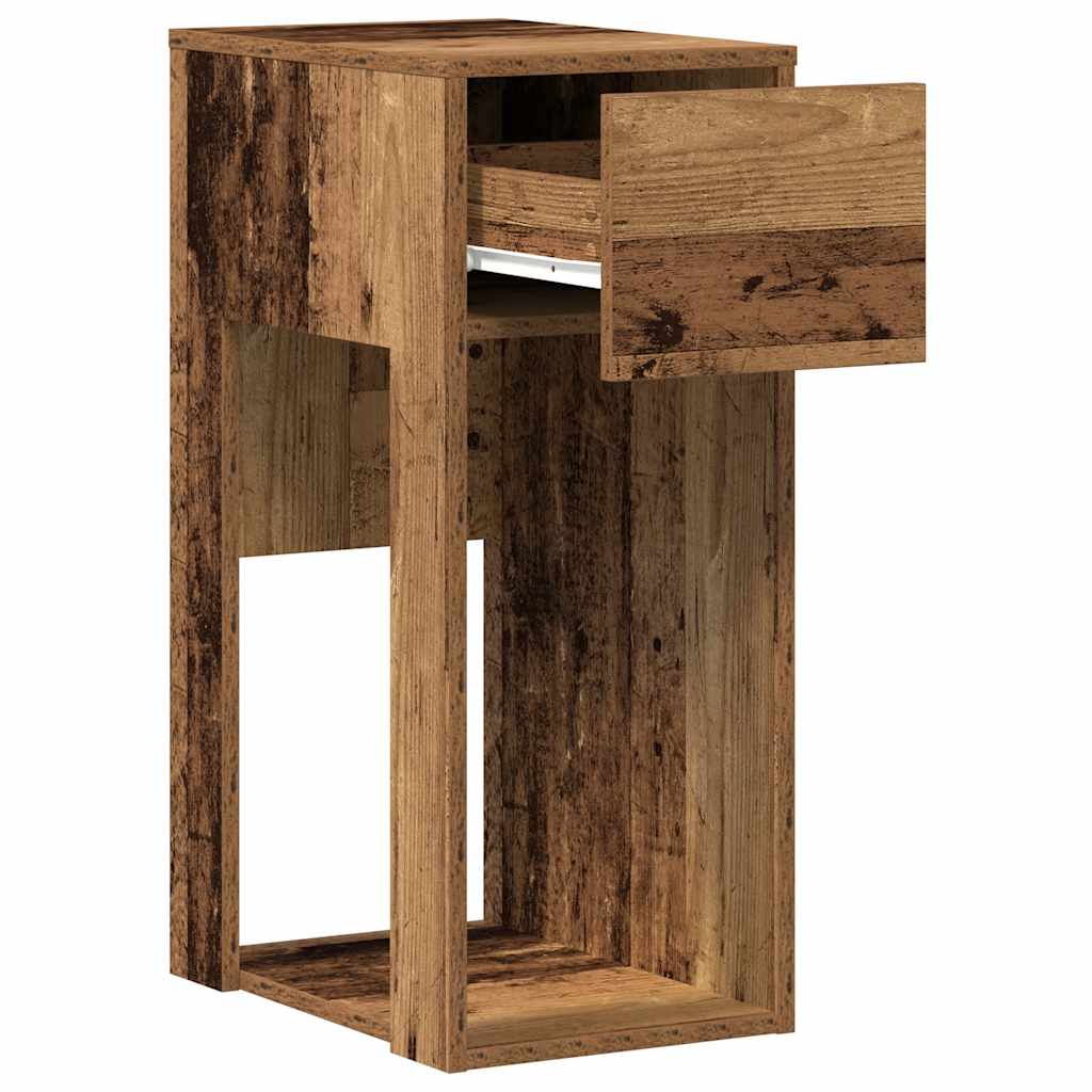 Tower stalak za računalo s ladicom boja staro drvo 30x44x74 cm