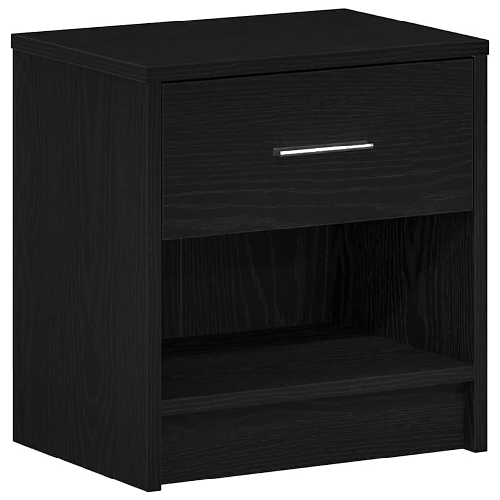 Noćni ormarići 2 kom s ladicama crni 39x28x41 cm