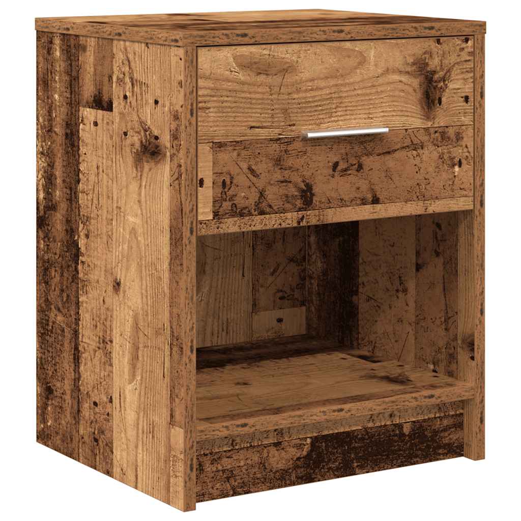Noćni ormarići 2 kom s ladicama staro drvo 40x34x50 cm