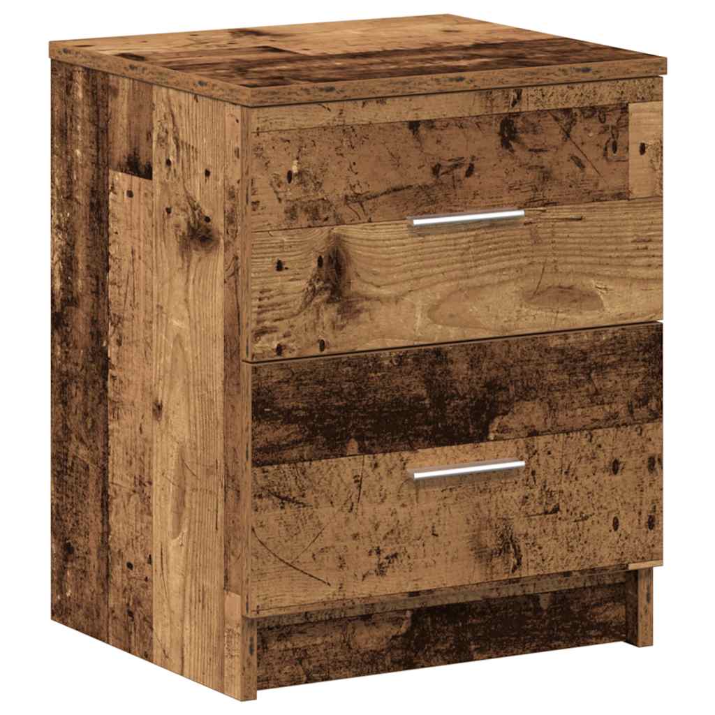 Noćni ormarići 2 kom s 2 ladice staro drvo 40x36x50 cm