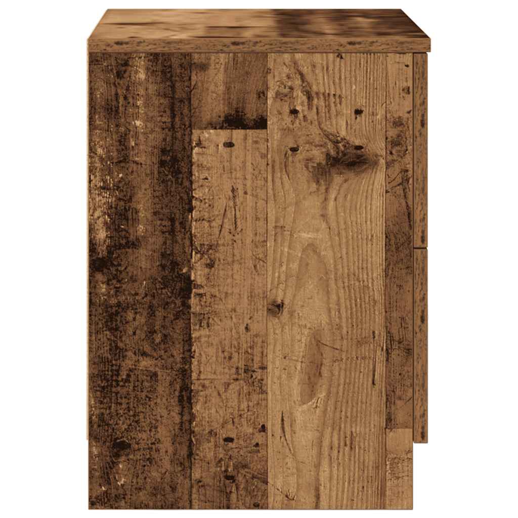 Noćni ormarići 2 kom s 2 ladice staro drvo 40x36x50 cm