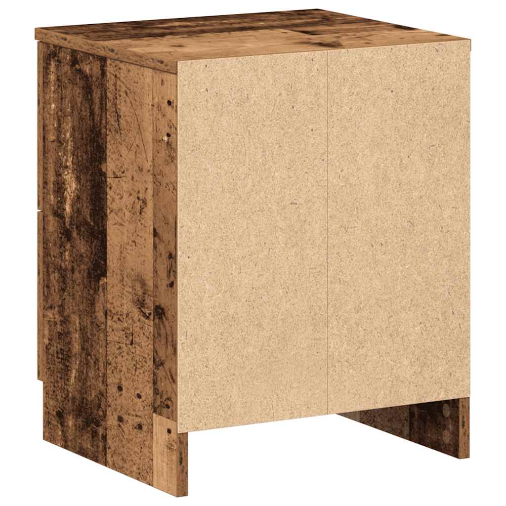 Noćni ormarići 2 kom s 2 ladice staro drvo 40x36x50 cm