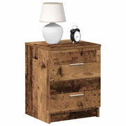 Noćni ormarići 2 kom s 2 ladice staro drvo 40x36x50 cm