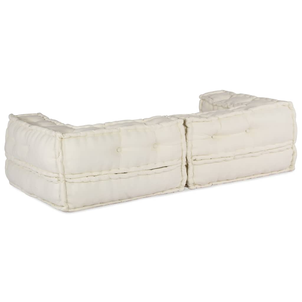 Modularna sofa s 2 sjedišta Krem 140x70x36 Tkanina