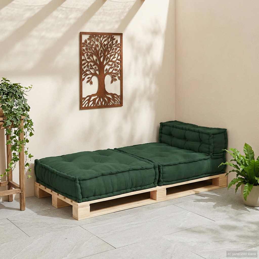 Modularna sofa zelena 70x70x54 tkanina