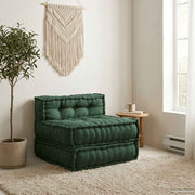 Modularna sofa zelena 70x70x54 tkanina