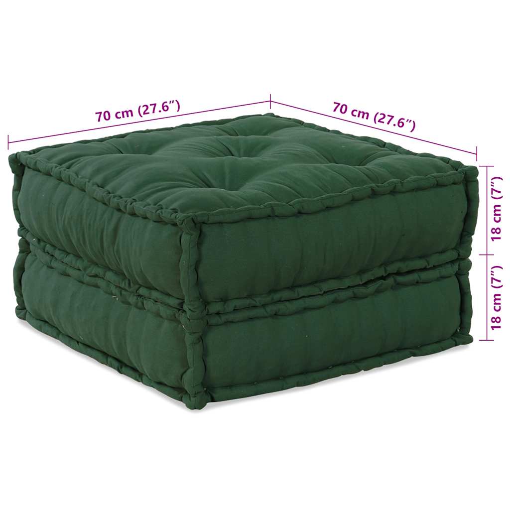 Modularna sofa zelena 70x70x36 tkanina