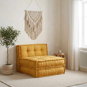 Modularna sofa žuta 70x70x36 tkanina