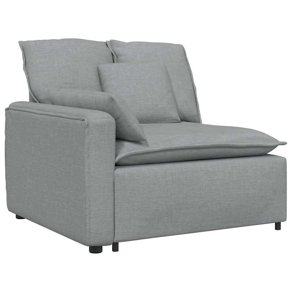 Modularna sofa s tabureom i jastucima svijetlo siva