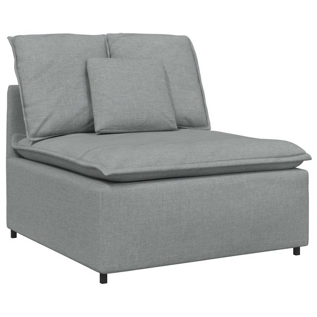 Modularna sofa s tabureom i jastucima svijetlo siva