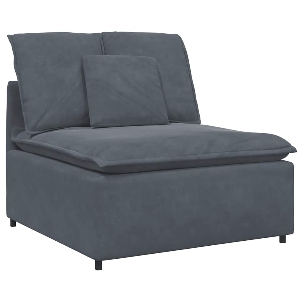 Modularna sofa s jastucima tamno siva