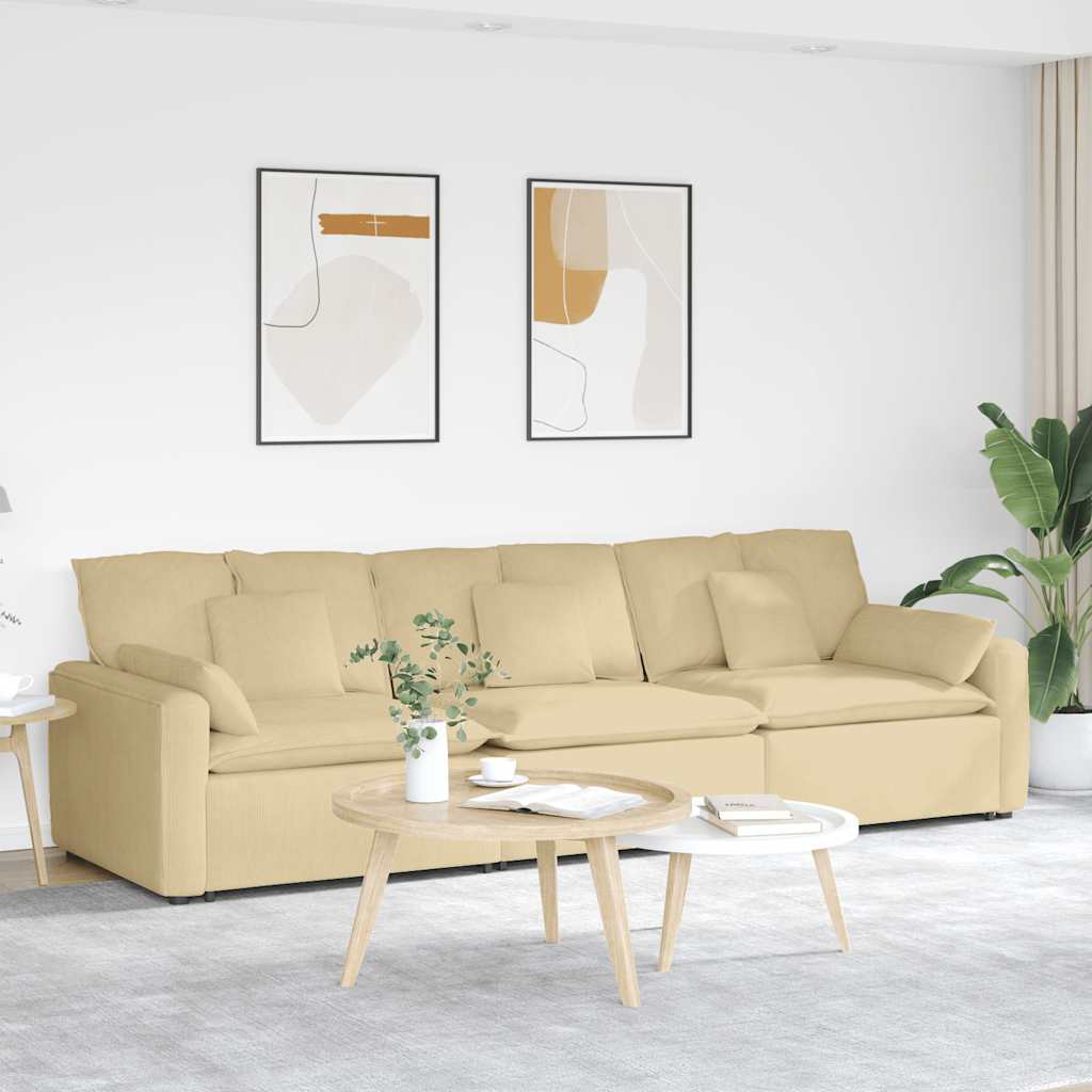 Modularna sofa s jastucima sivo-zelena