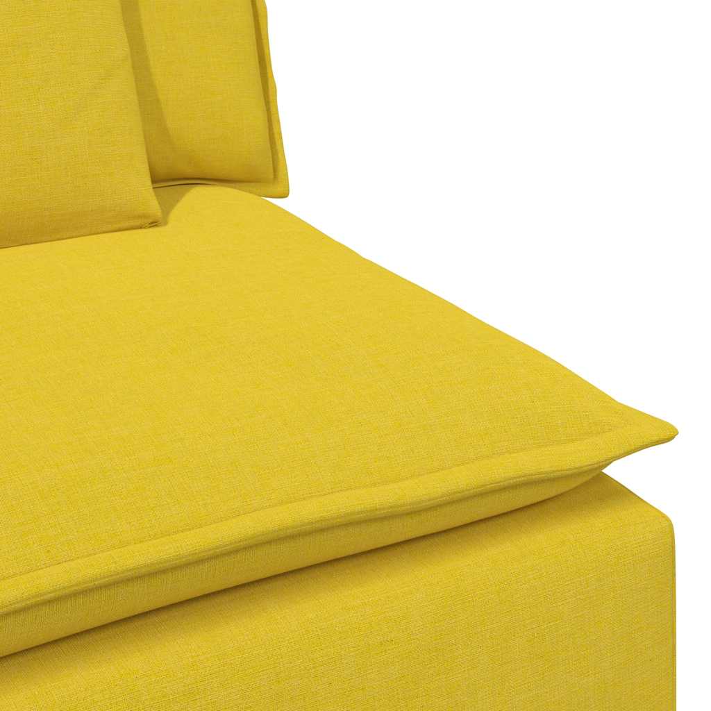 Modularna sofa s jastucima svijetložuta