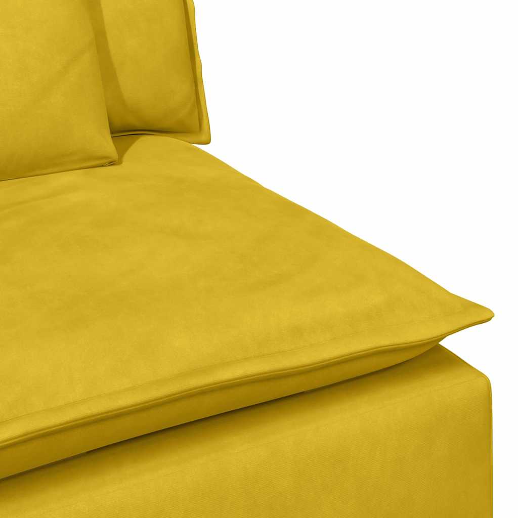 Modularna sofa s jastucima žuta