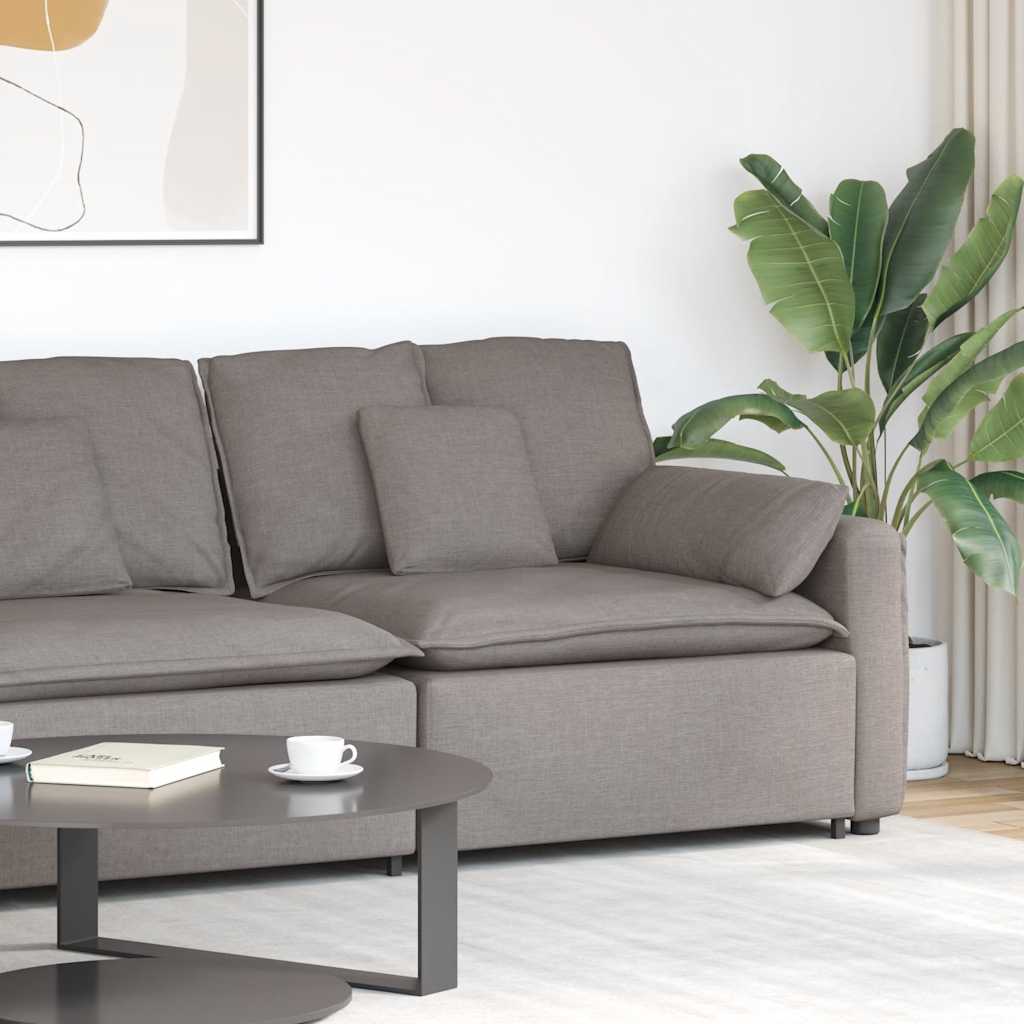 Modularni kauč s naslonom za ruke i jastucima, taupe 100 cm