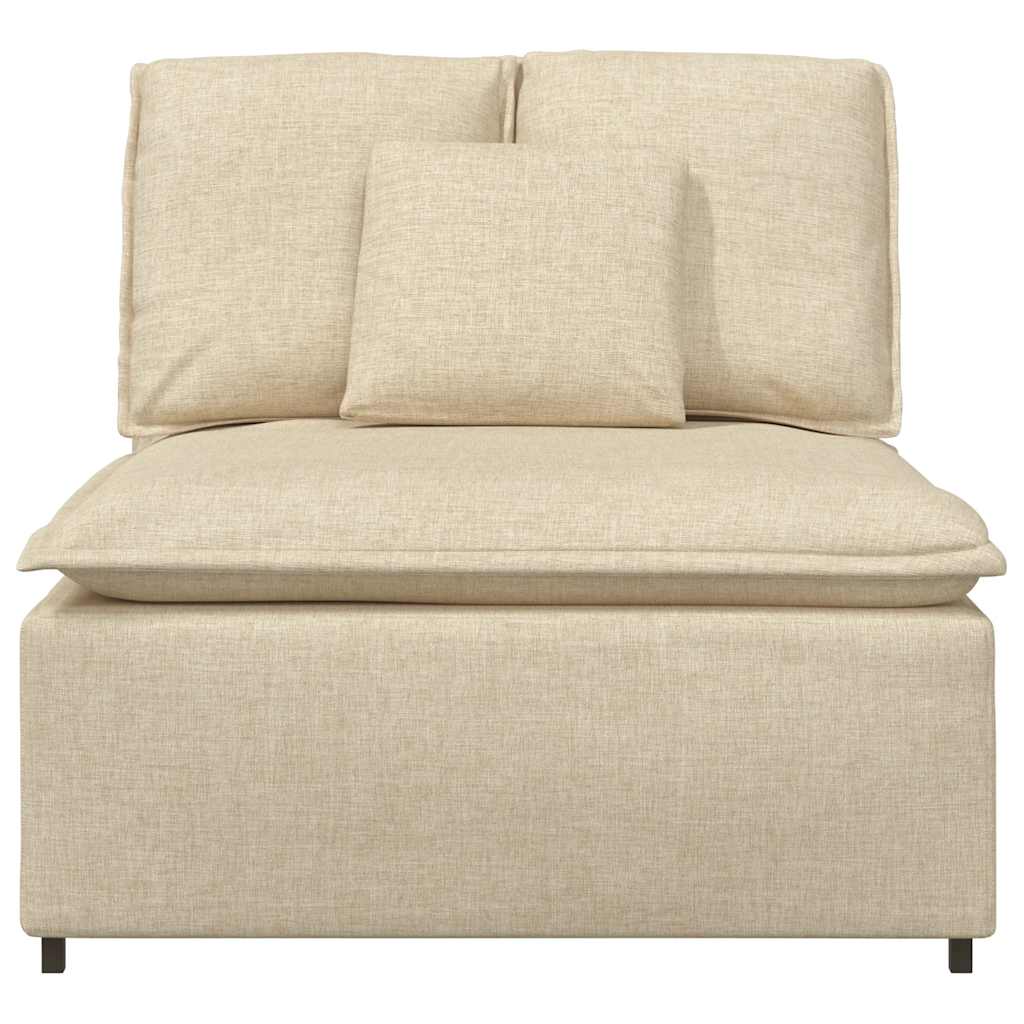 Modularni Sofa Centralni Modul s Jastucima Krem 100 cm