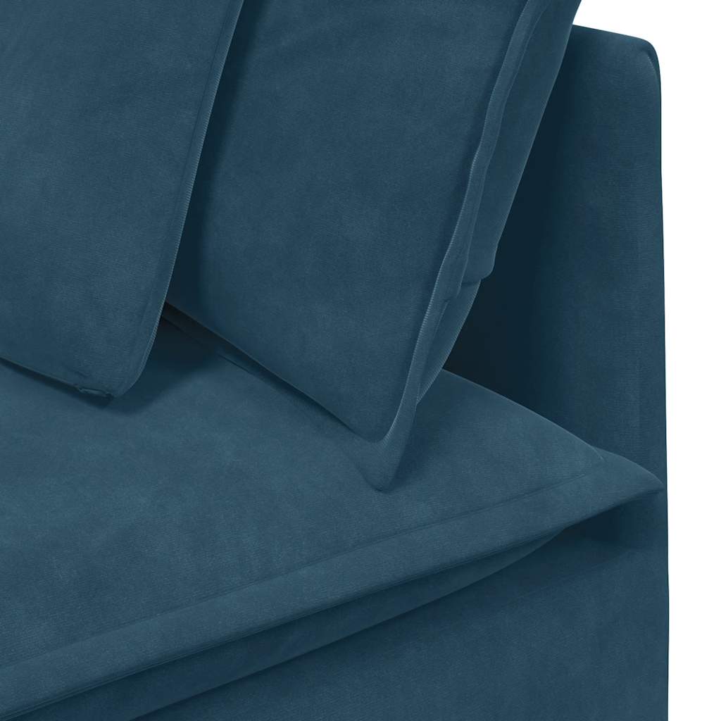 Modularna Kutna Sofa s Jastucima Plava 100 cm