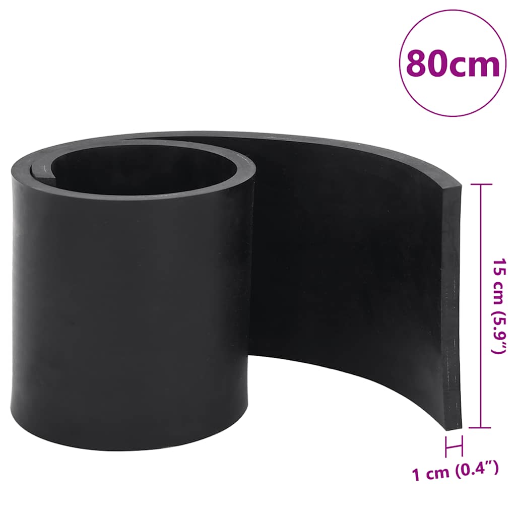 Gumeni rub za ralicu za snijeg crni 80x15x1 cm
