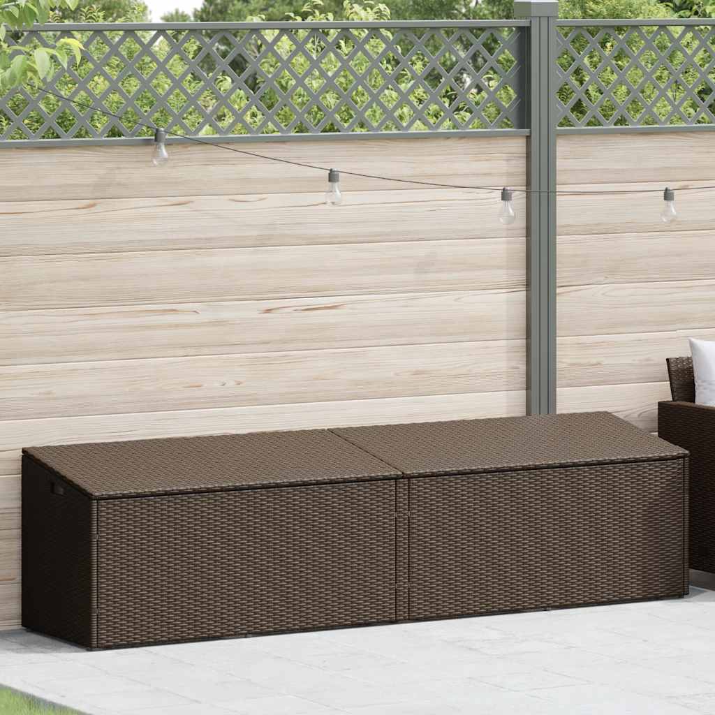 Vrtna kutija za pohranu smeđa 220x50x58 cm poli ratan